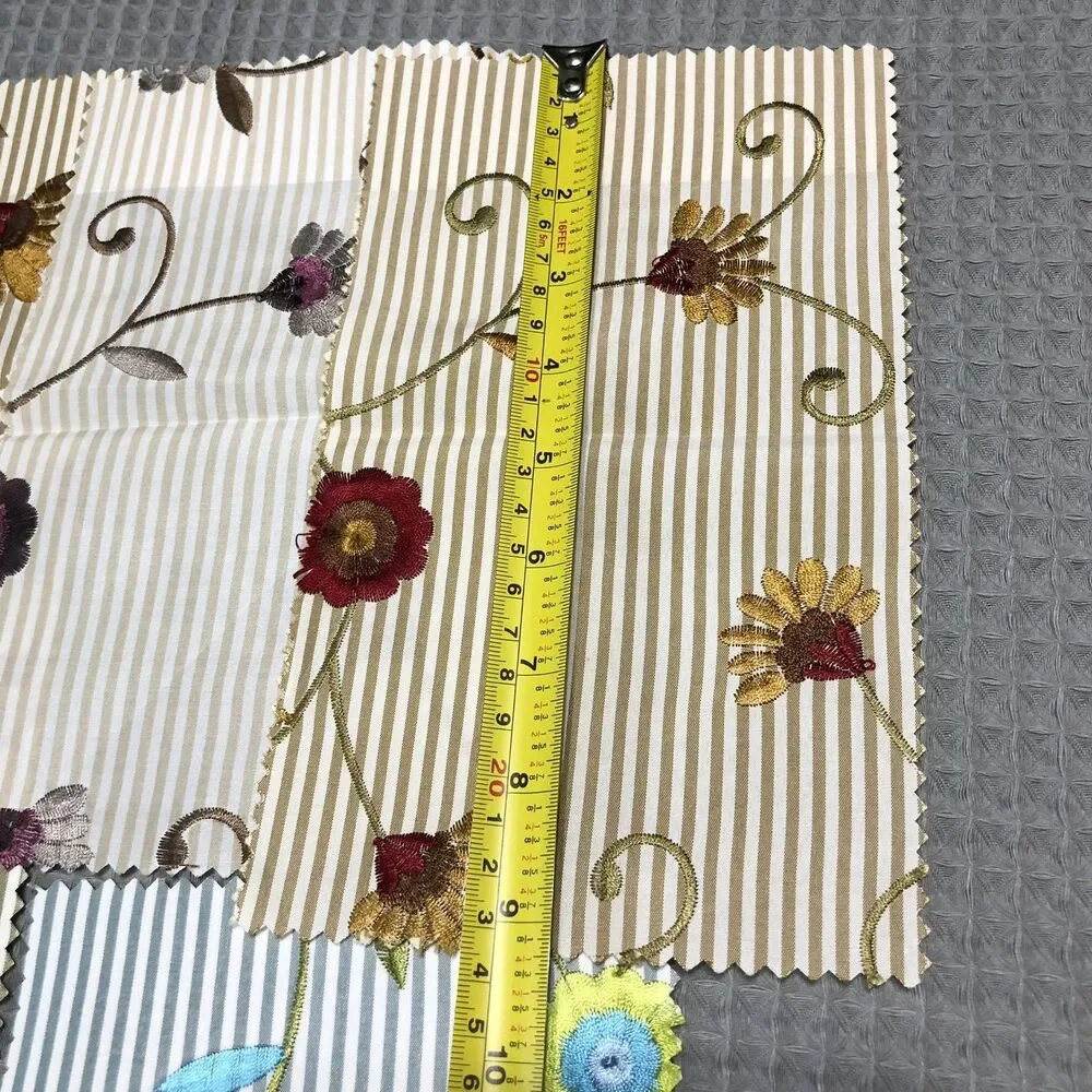Vervain Fabric Swatches 14pc Viscose Poly Damask Striped Floral Designer Craft